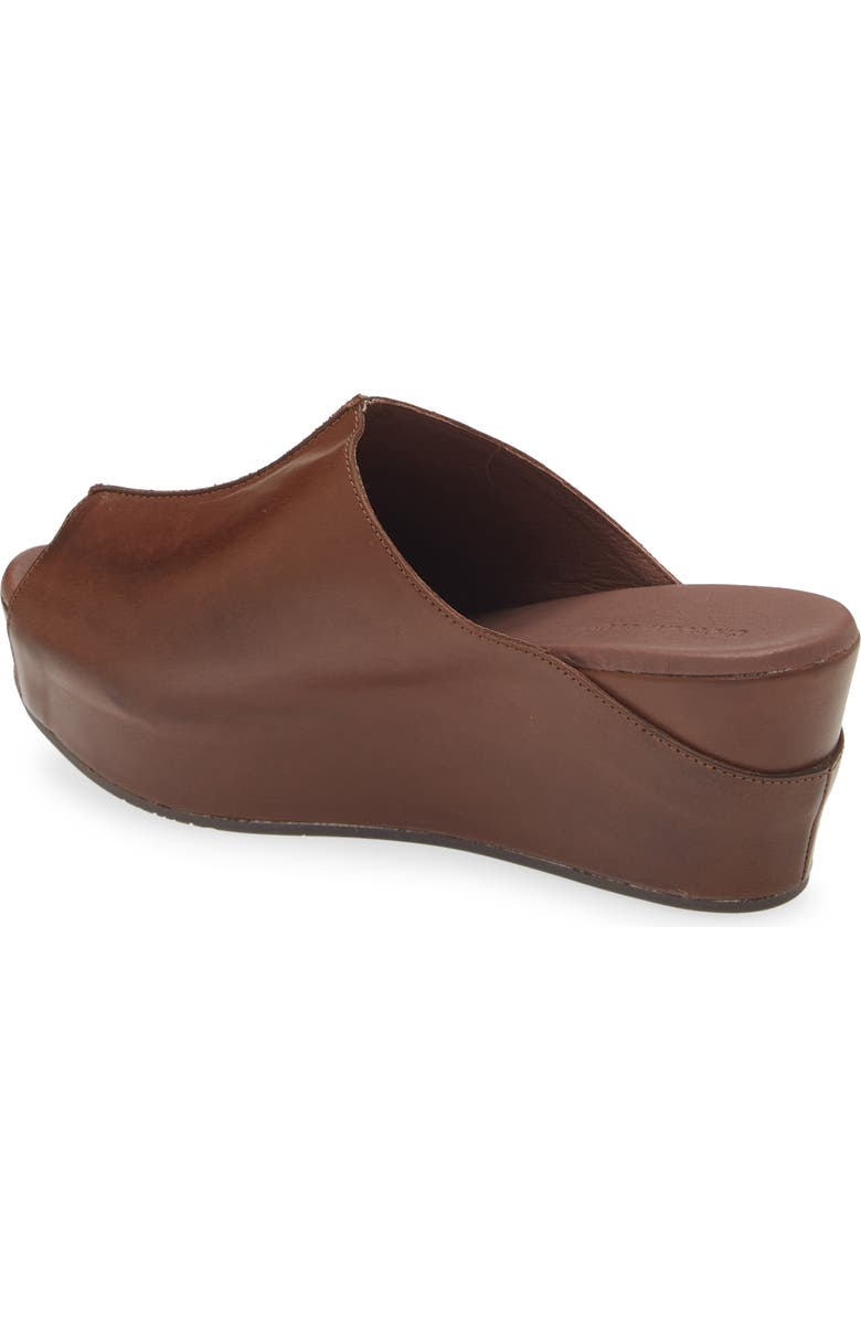 Chocolat Blu Wynn Peep Toe Mule, Alternate, color, Dark Brown Leather