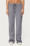 EDIKTED Quinn Cotton Blend Straight Leg Sweatpants