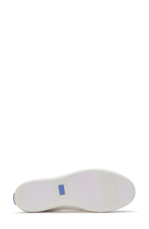 Keds Unisex|women's Pursuit Starburst Eyelet Slip On Canvas Sneakers In Snow White