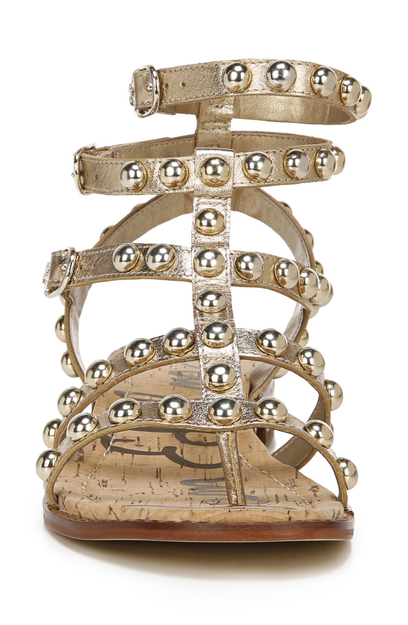 Eavan Studded Sandal, Alternate, color, MOLTEN GOLD LEATHER
