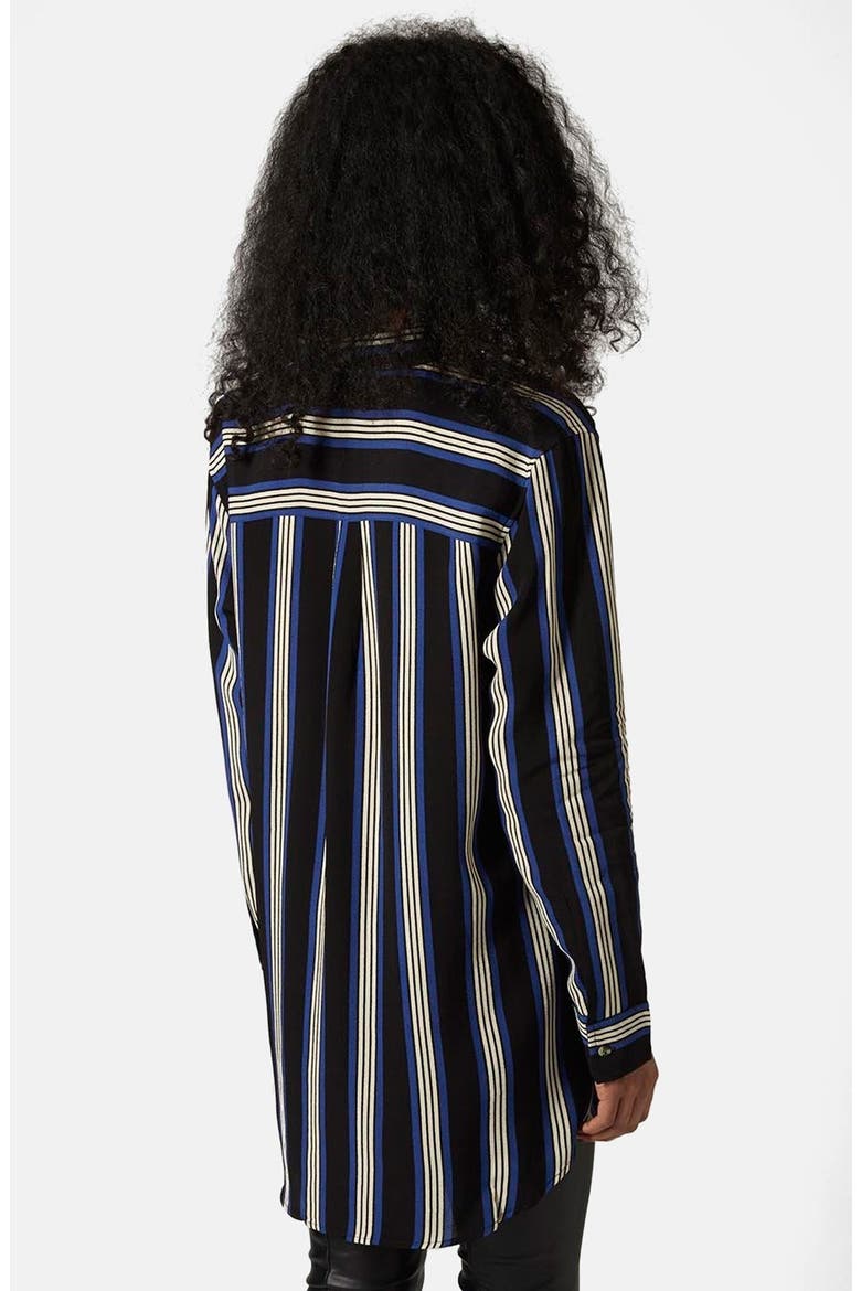 Oversize Stripe Shirt, Alternate, color, BLUE