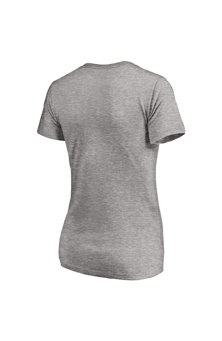 FANATICS Women's Fanatics Branded Heathered Gray Charlotte Hornets Plus Size Mascot In Bounds V-Neck T-Shirt, Alternate, color,