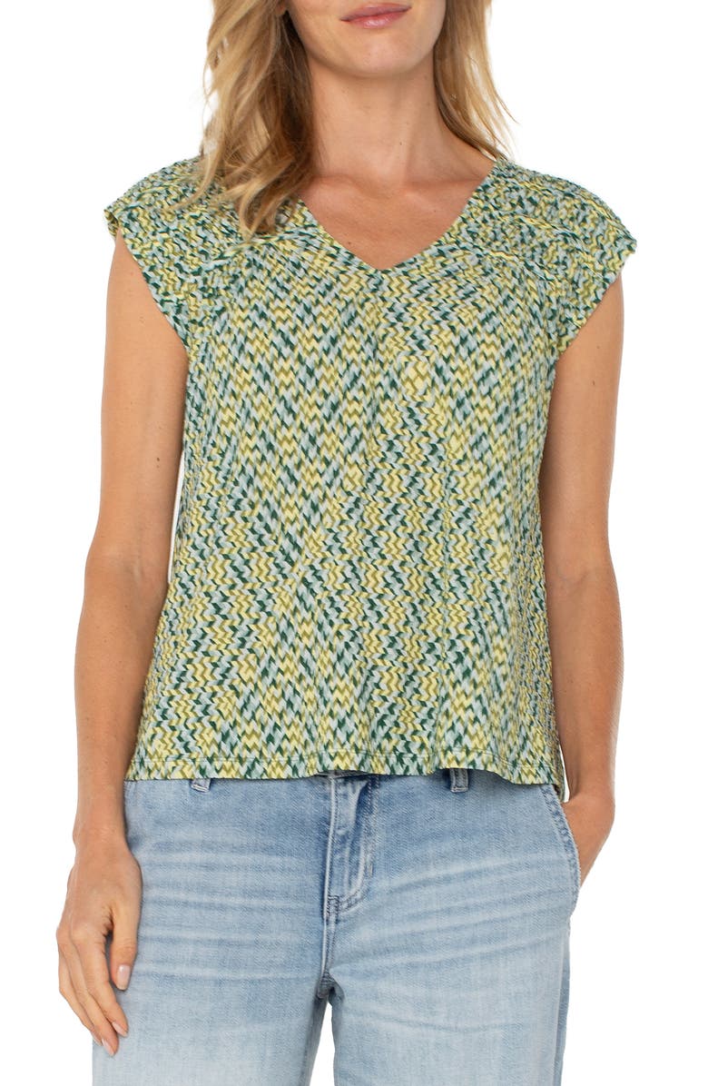 Liverpool Los Angeles Short Sleeve Back Tie Top, Main, color, 