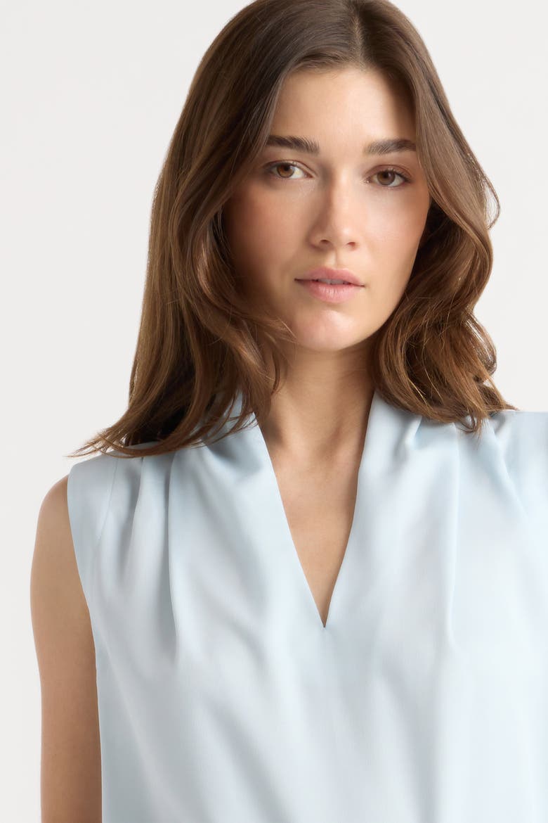 Jae V-Neck Sleeveless Blouse, Alternate, color, Icy Blue