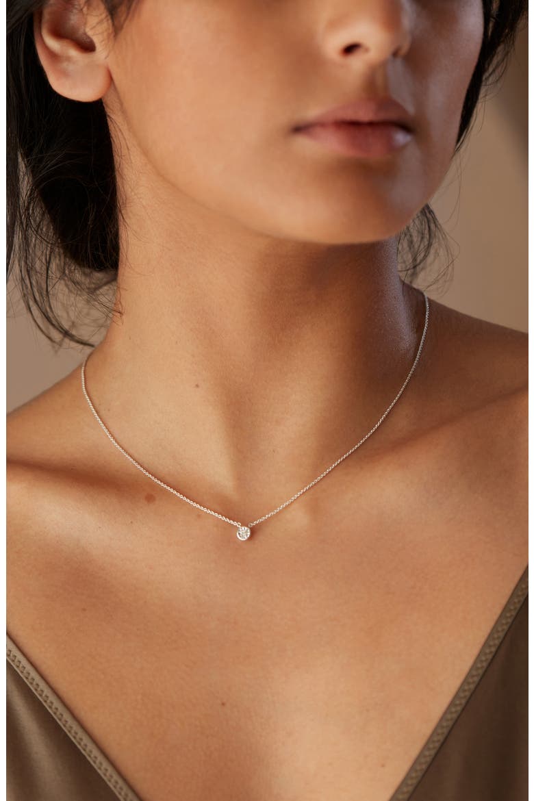 Essential Diamond Necklace, Alternate, color, SILVER