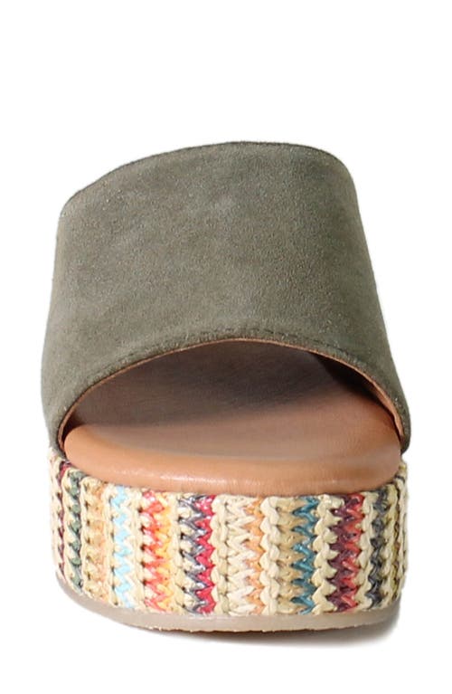 Diba True Rock Steady Platform Slide Sandal In Brown