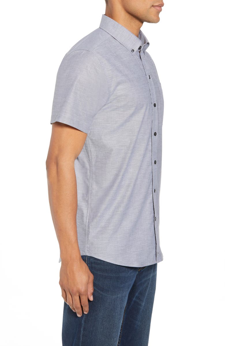 Cutter & Buck Tailor Regular Fit Oxford Sport Shirt, Alternate, color, Charcoal