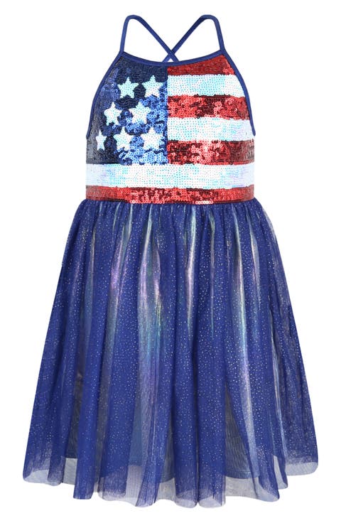 Kids' Sequin Flag Party Dress (Little Kid & Big Kid)