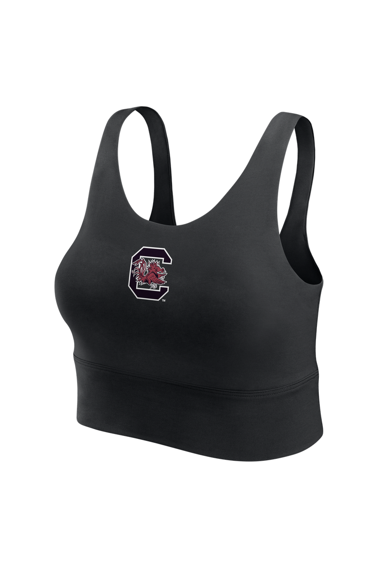 Women's Nike Black South Carolina Gamecocks Dri-FIT Longline Bra, Main, color, Black