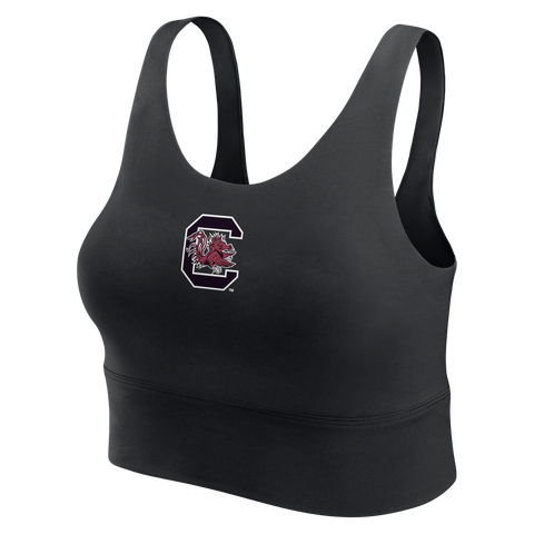 Women's Nike Black South Carolina Gamecocks Dri-FIT Longline Bra