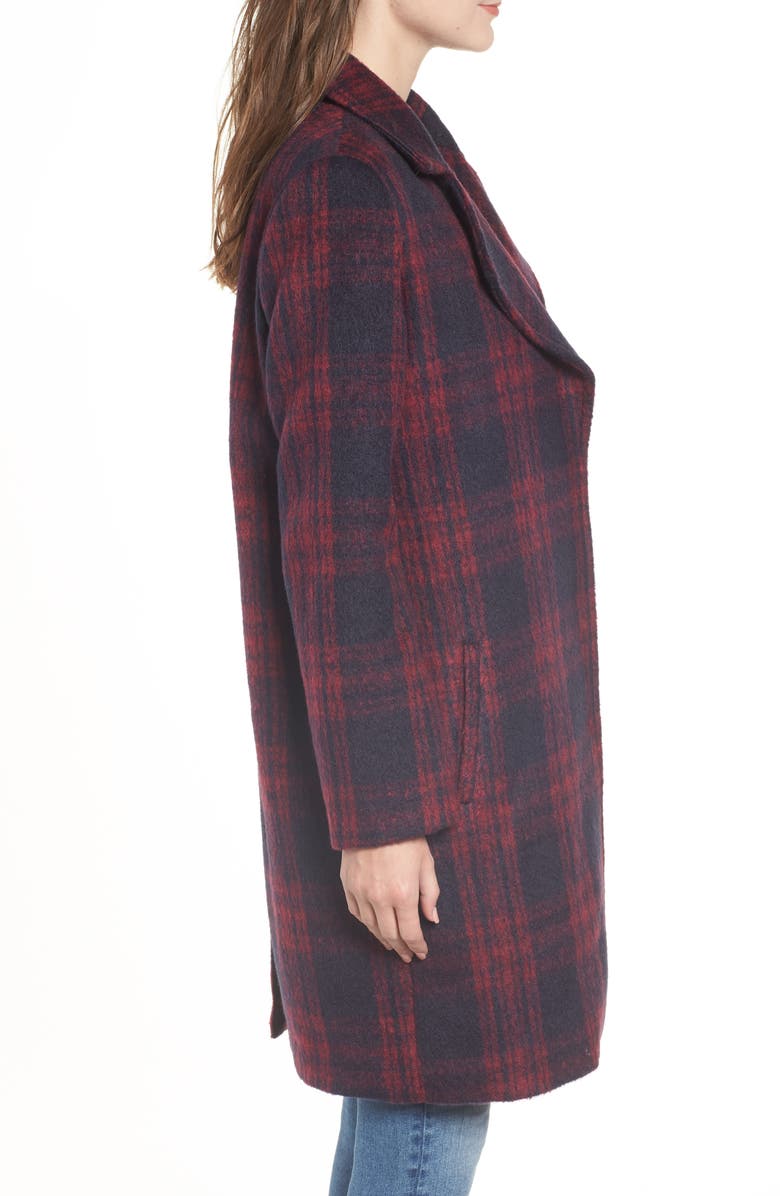 cupcakes and cashmere Brushed Plaid Coat, Alternate, color, 