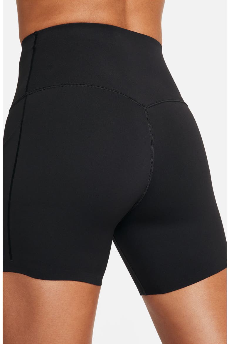 Universa High Waist Bike Shorts, Alternate, color, BLACK/ BLACK