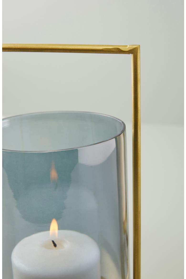 Anthropologie Medium Geometric Hurricane Candleholder, Alternate, color, GREY