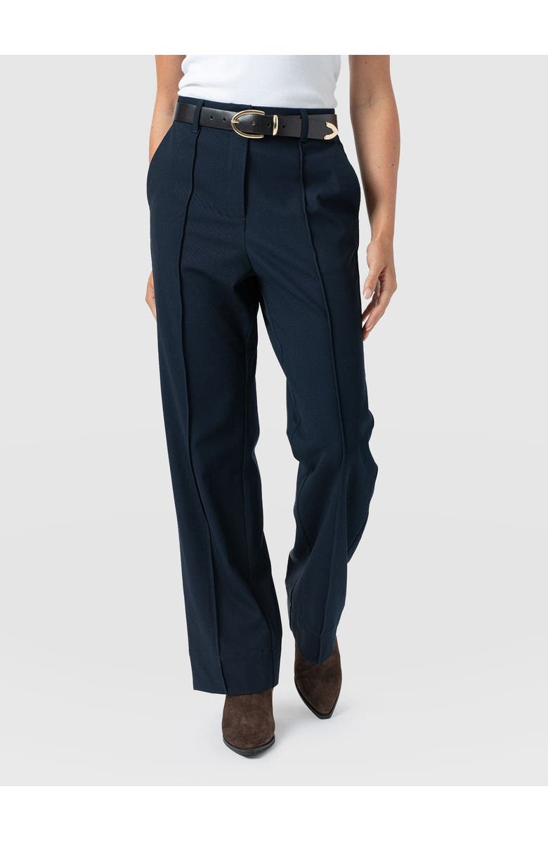 Saint + Sofia Harlow Straight Leg Pant, Alternate, color, Navy