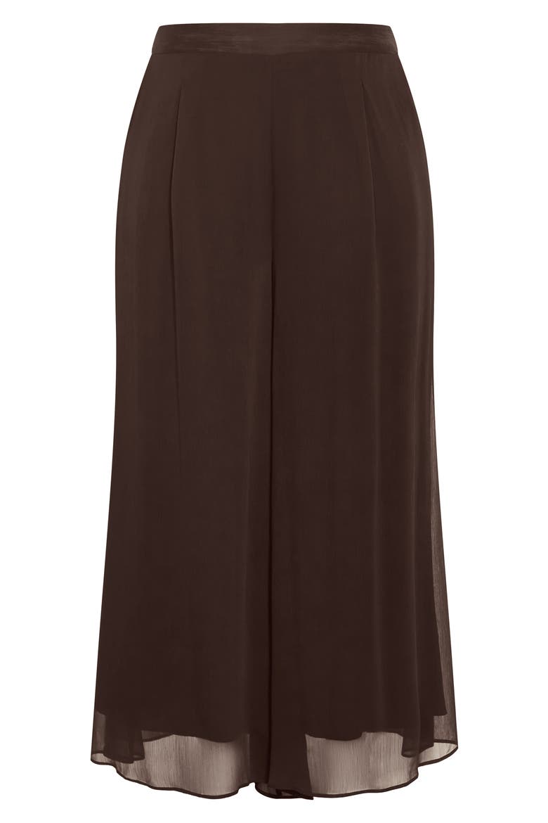 Skyla Elastic Waist Wide Leg Pants, Alternate, color, CHOCOLATE