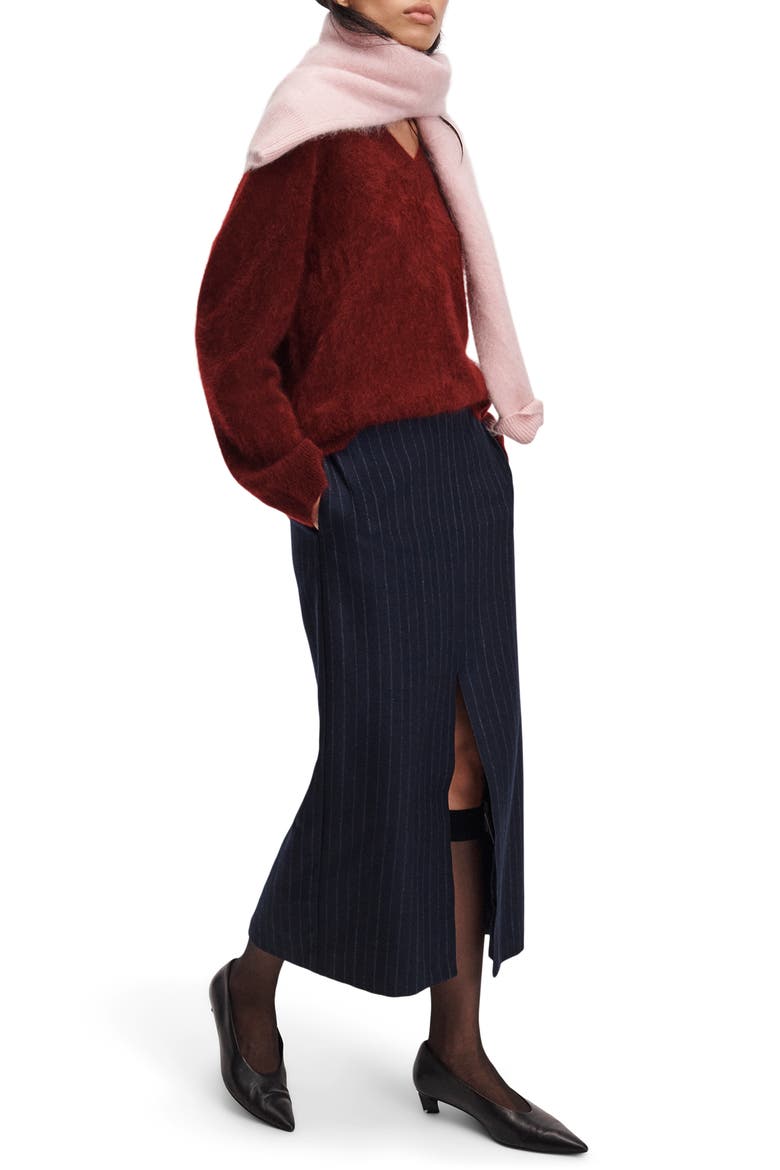Jada Brushed Cashmere V-Neck Sweater, Alternate, color, PMGT