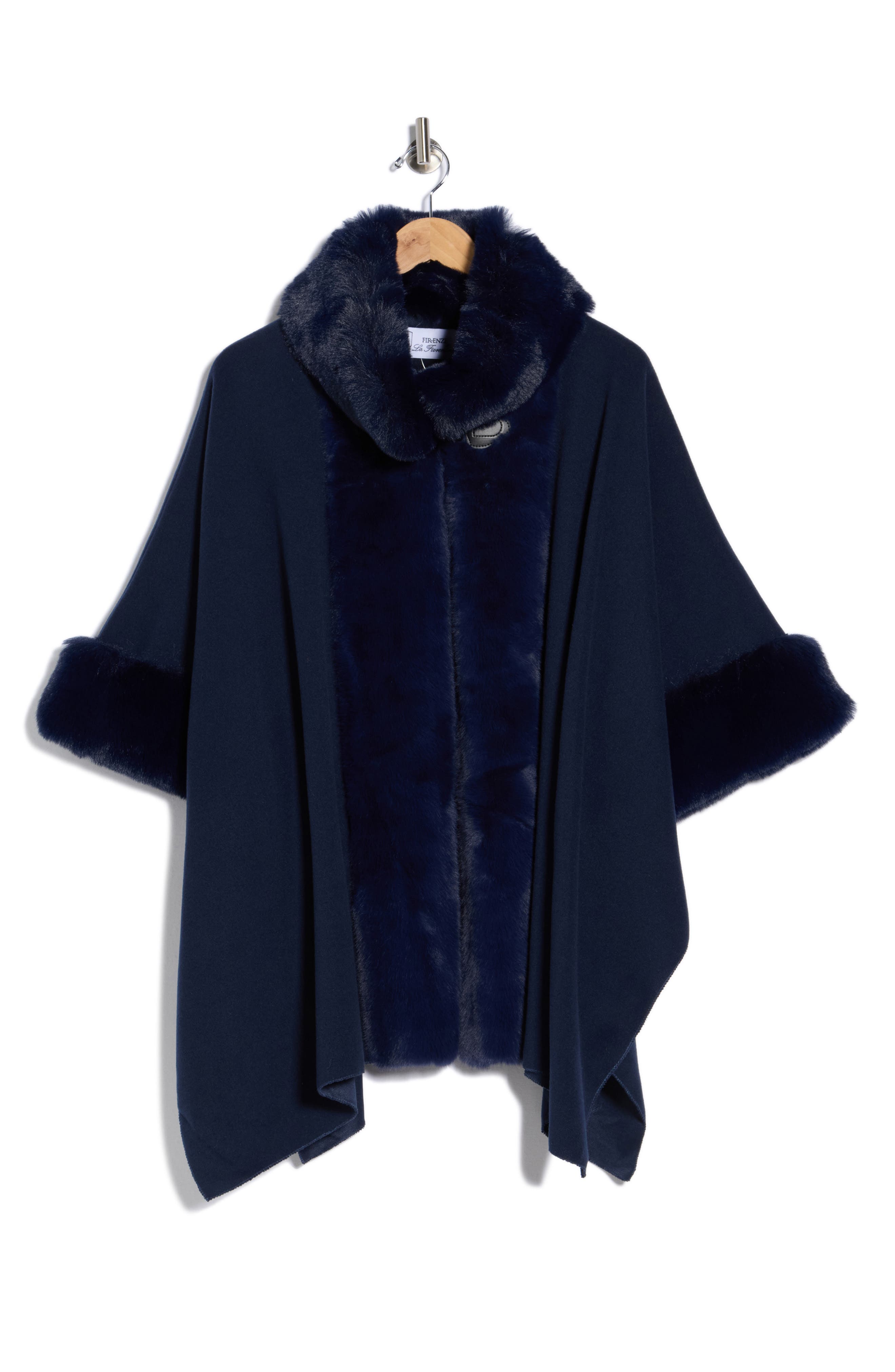 La Fiorentina Faux Fur Ruana