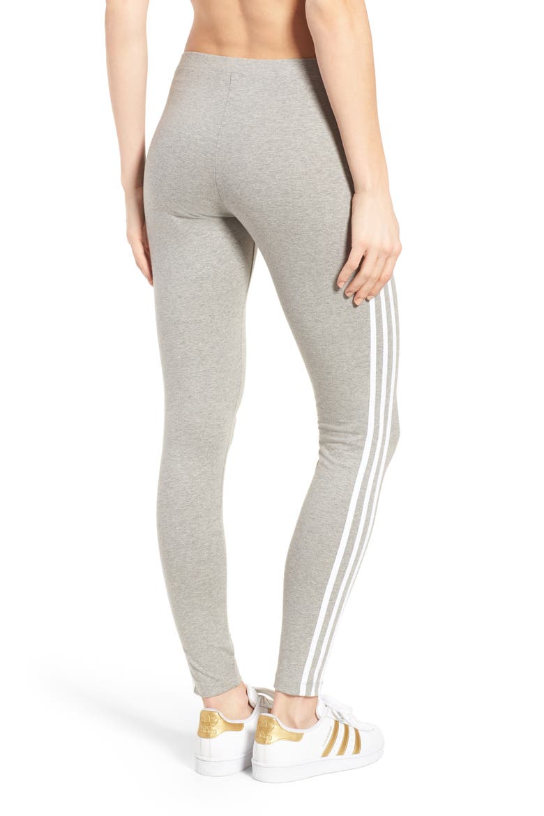 Originals Logo Leggings, Alternate, color, GREY/ WHITE