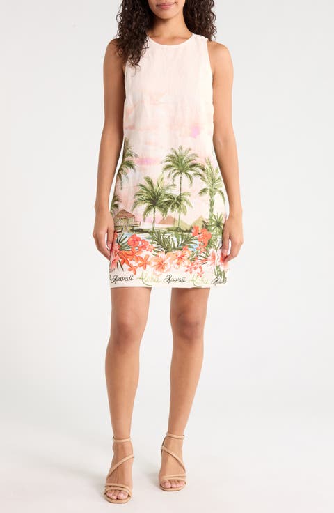 Two Palms Linen Shift Dress