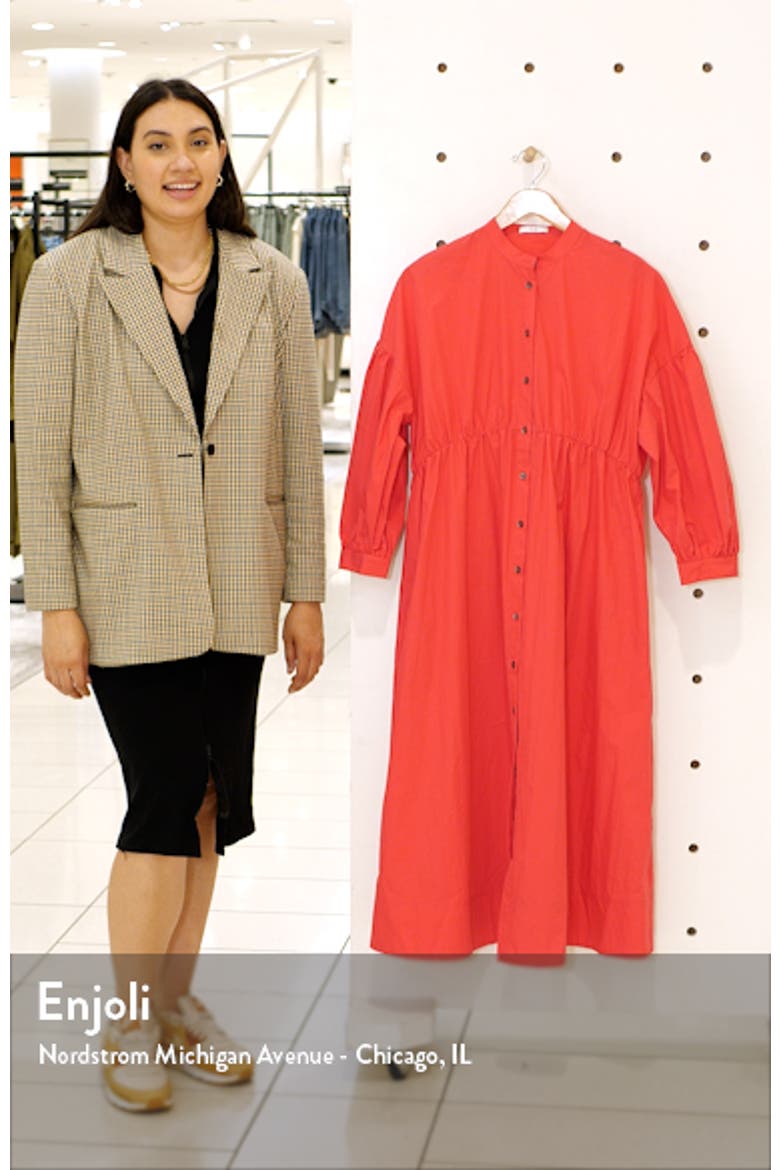 Gathered Poplin Midi Dress video