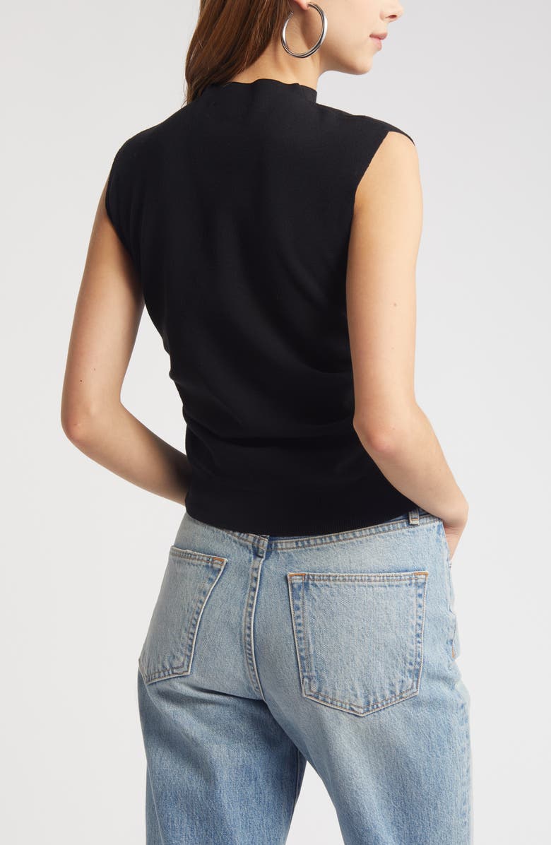 Open Edit Ruched Cap Sleeve Sweater, Alternate, color, 