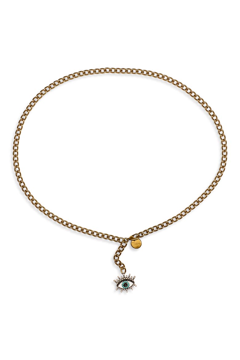 Evil Eye Belly Chain, Main, color, ANTIQUE BRASS