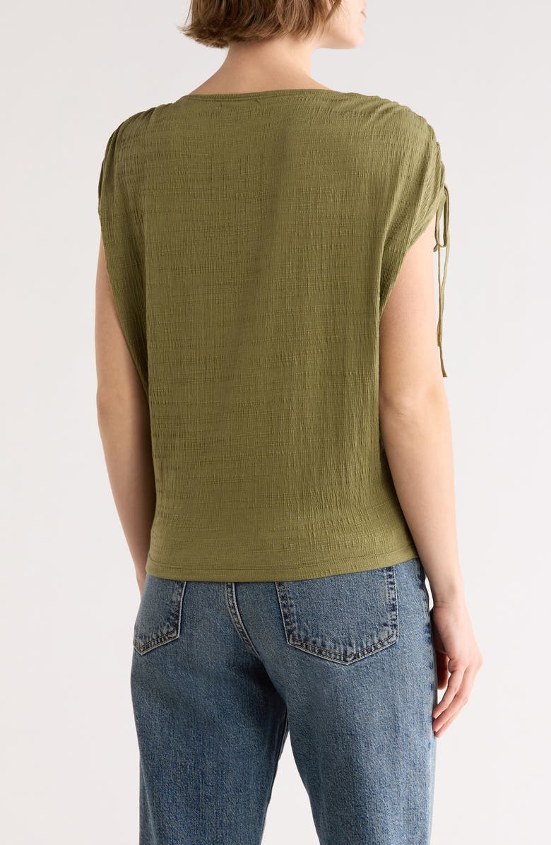 MAX STUDIO Ruched Shoulder Top, Alternate, color, Sage