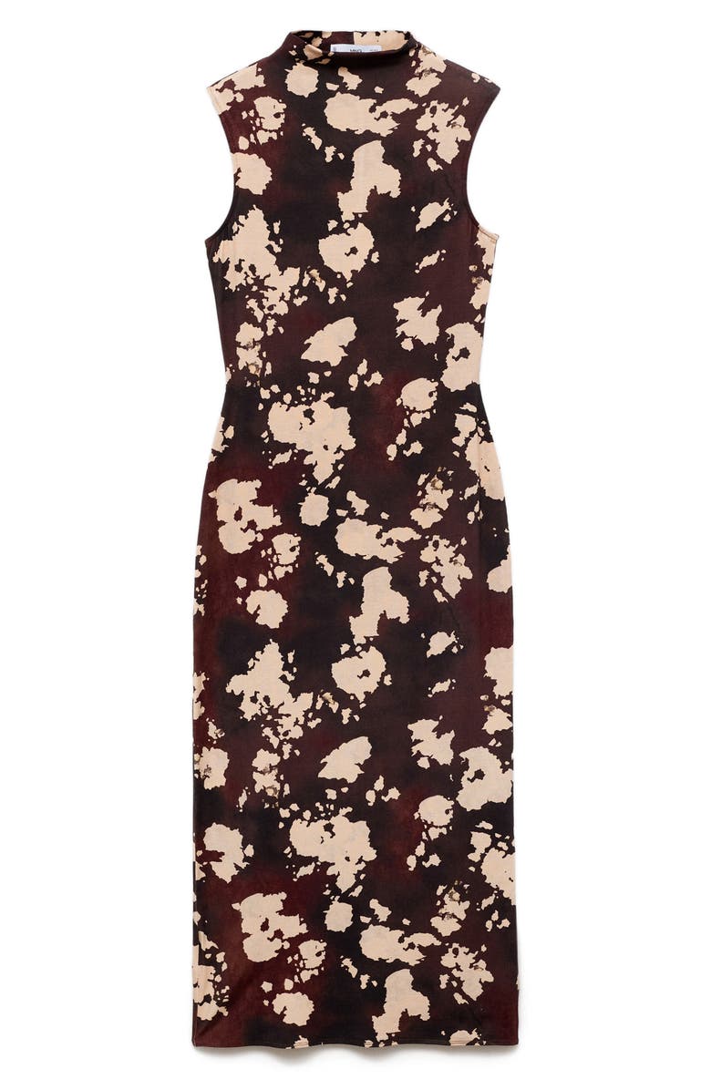 MANGO Printed Midi Dress, Main, color,