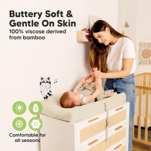 Keababies 2-pack Isla Changing Pad Covers In Cameo