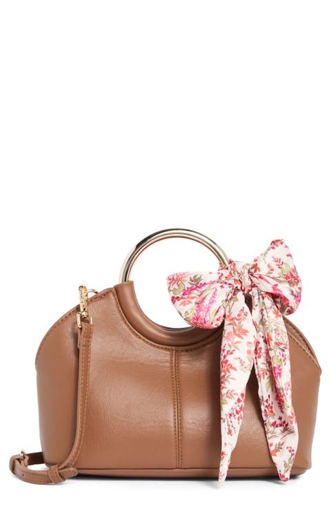 Gwenie Faux Leather Handbag With Scarf