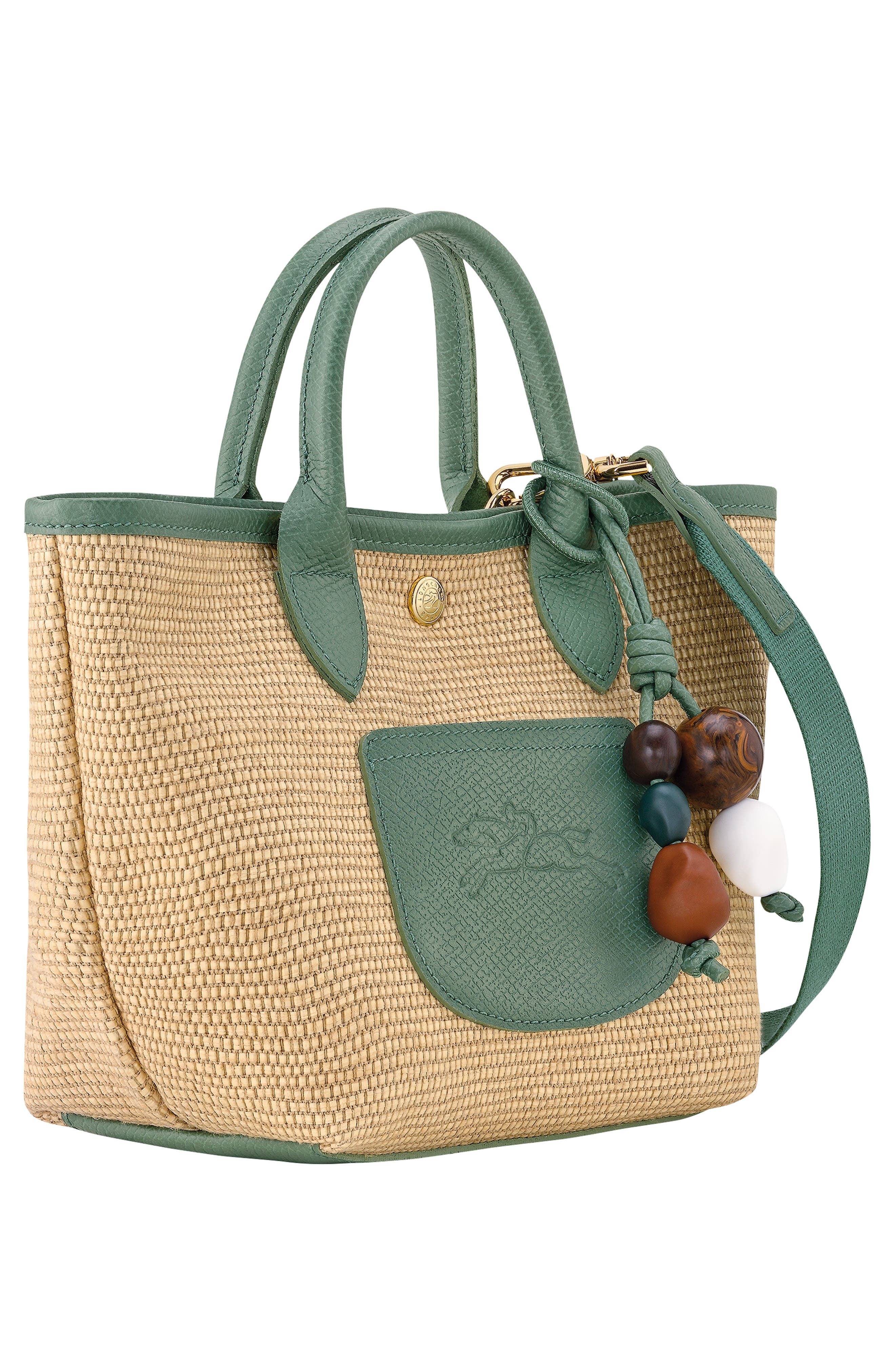 Longchamp Extra Small Le Pliage Panier Ceramique Top Handle Bag, Alternate, color, Oregano