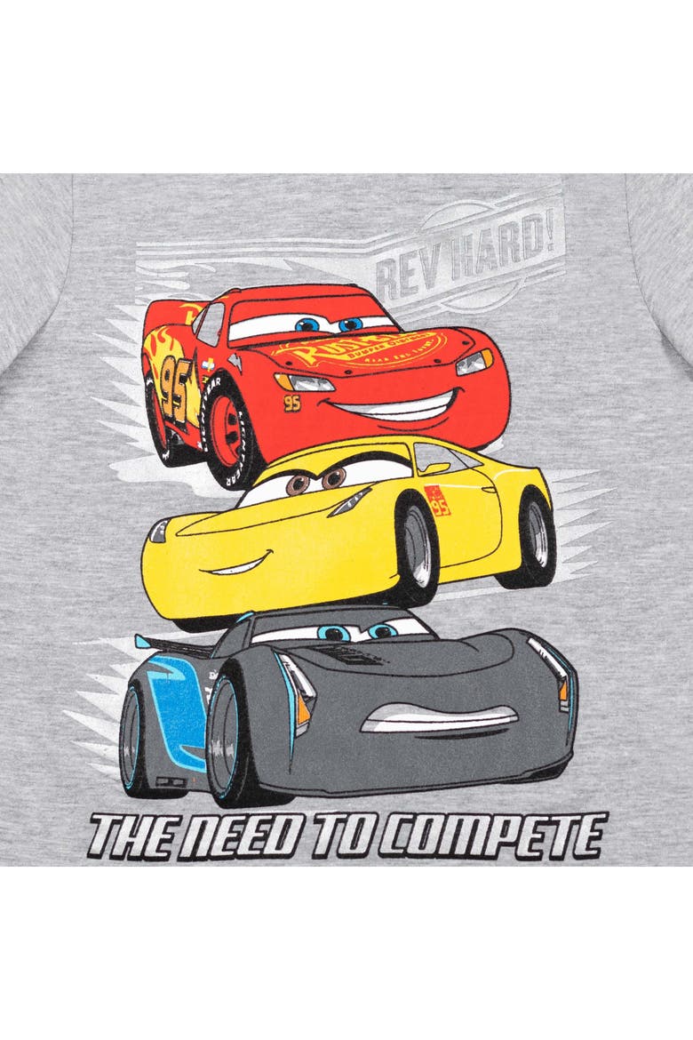 Cars Boys' 2-pack Short Sleeve Graphic T-shirts, Alternate, color, Red Grey McQueen Storm