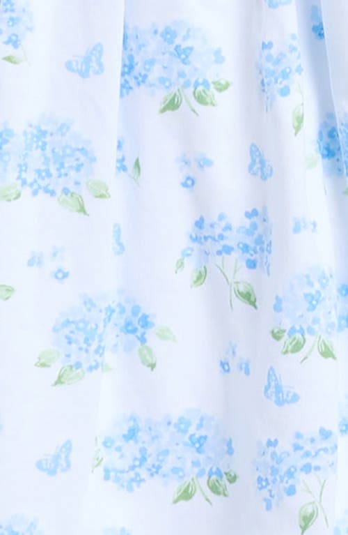 Kissy Kissy Floral Print Ruffle Romper & Bloomers In Light Blue
