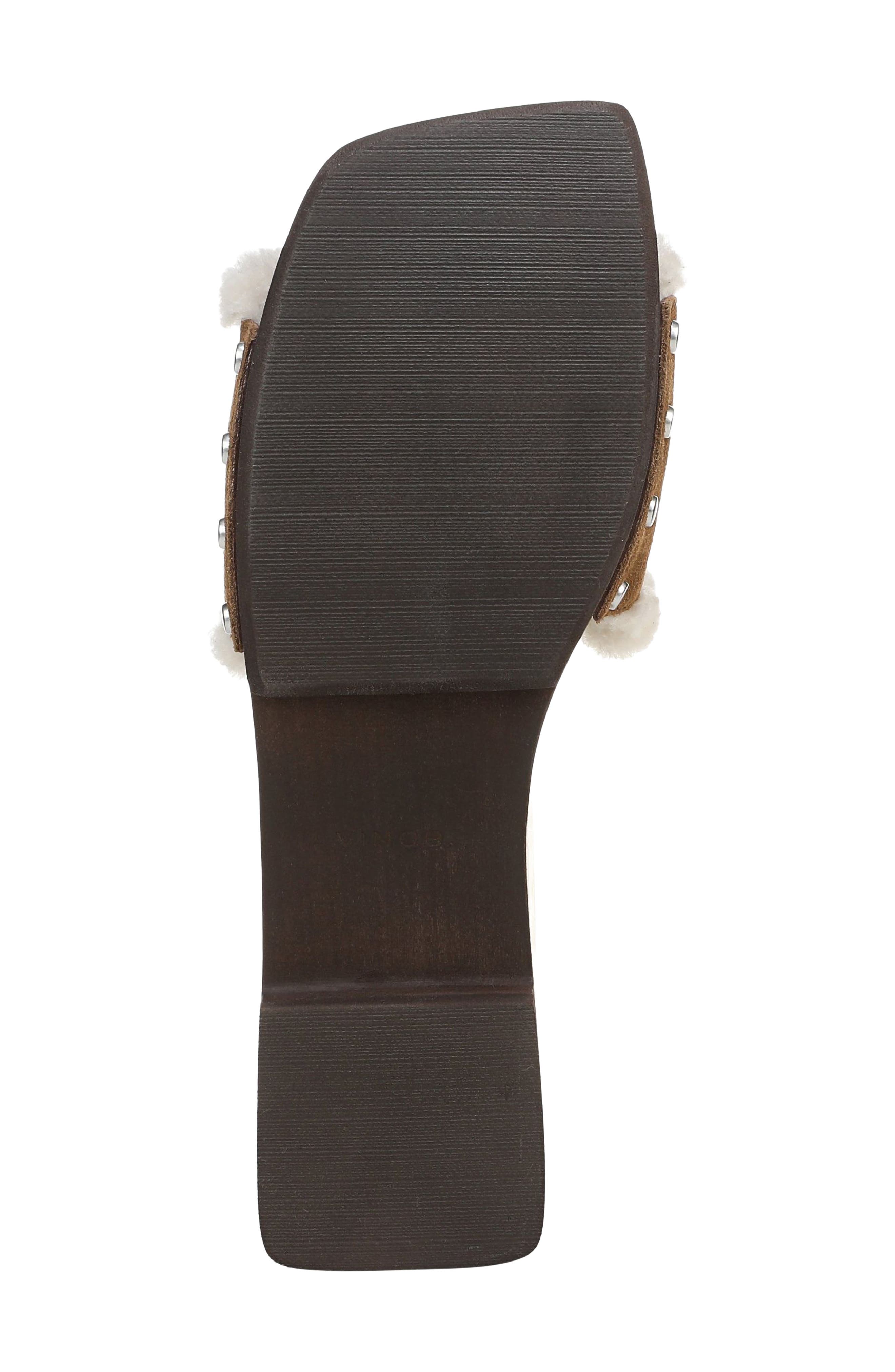 Barbara Genuine Shearling Slide Sandal, Alternate, color, ELMWOOD