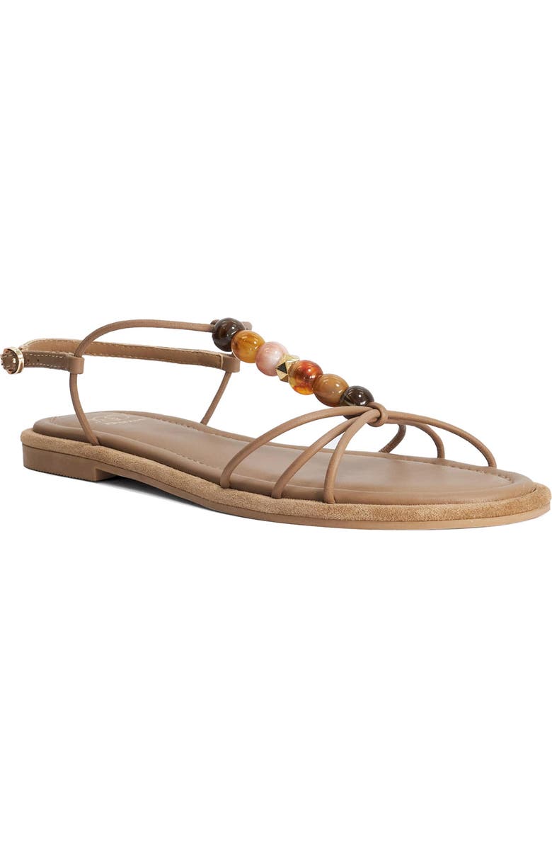 Dune London Lemnos Leather Sandal, Main, color, Taupe