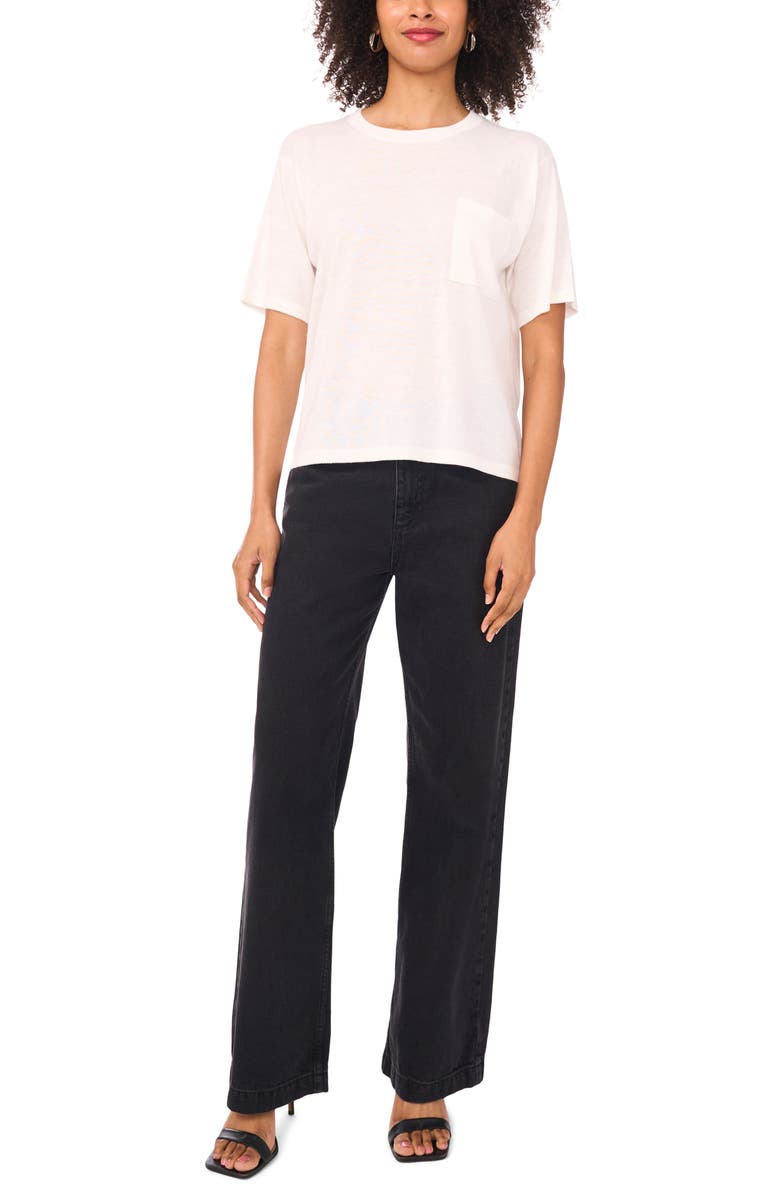 Vince Camuto Pocket T-Shirt, Alternate, color, Ivory Creme