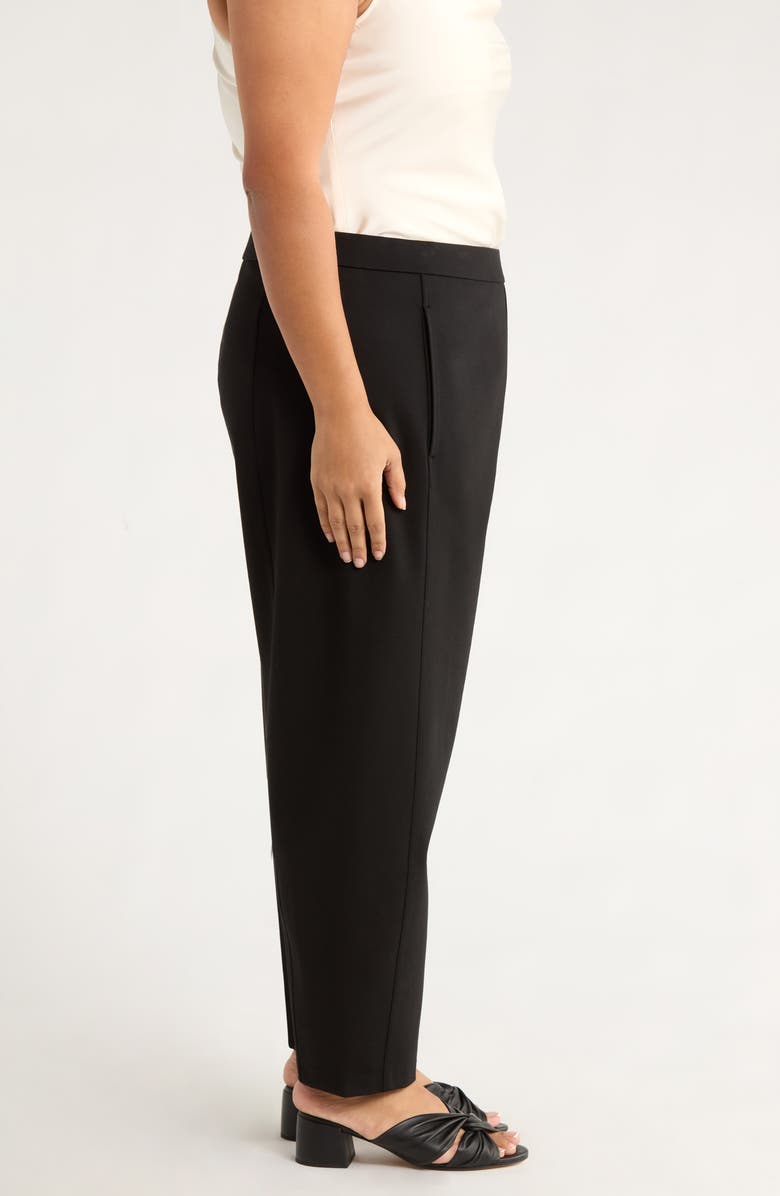 Eileen Fisher Lantern Double Knit Ankle Pants, Alternate, color, Black