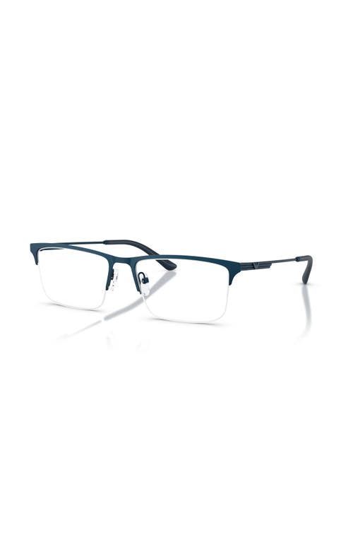 Emporio Armani 57mm Rectangle Optical Glasses In Blue