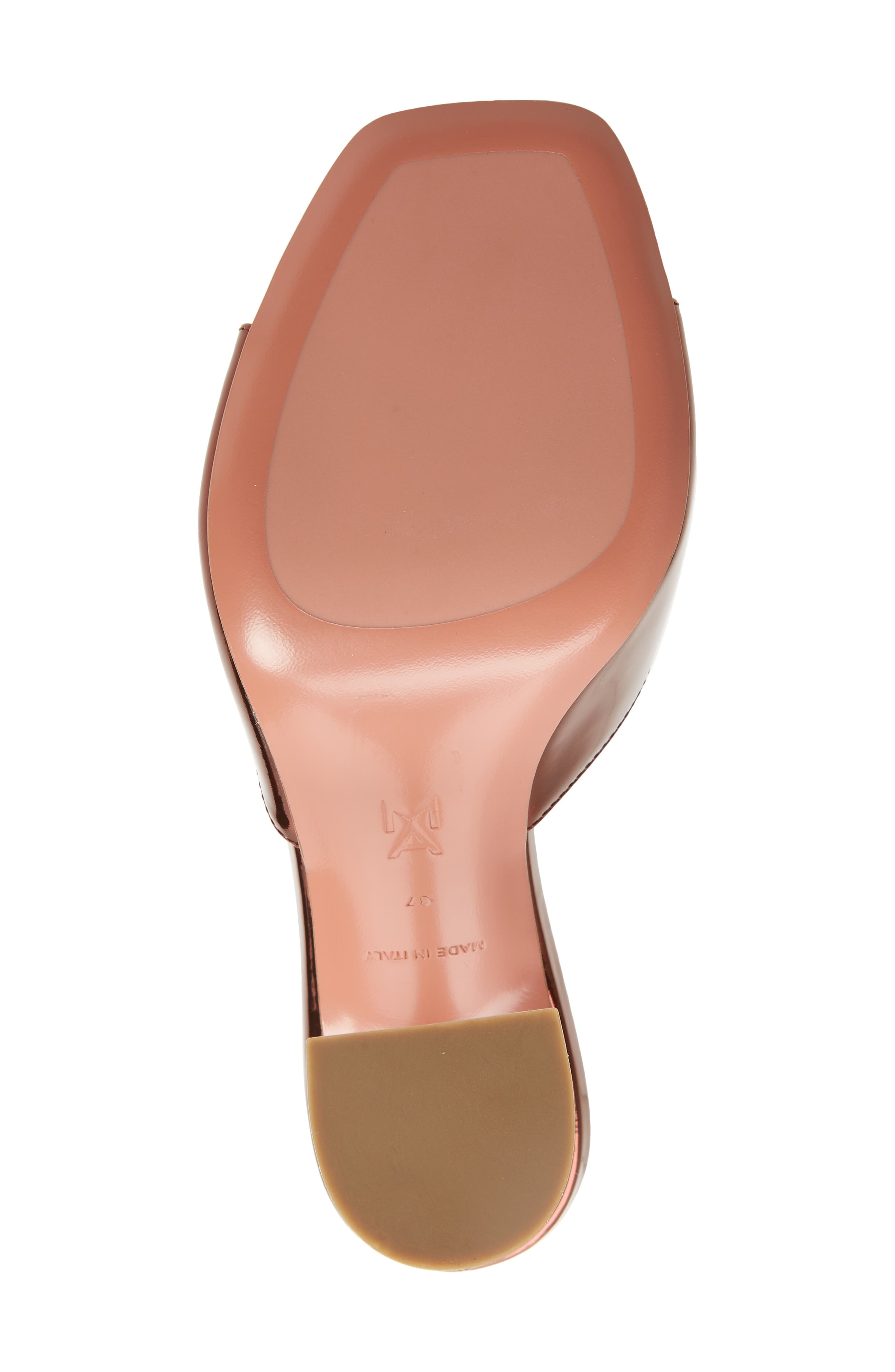 Amina Muaddi Lupita Metallic Slide Sandal, Alternate, color, 