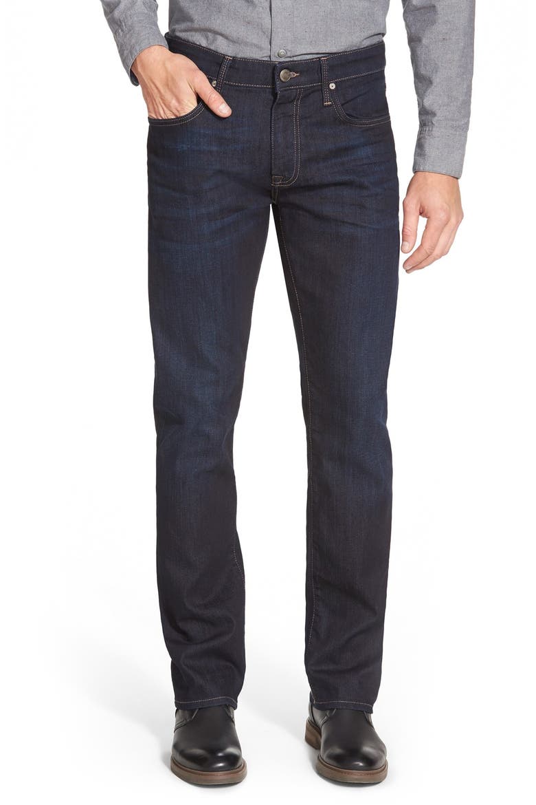 'Zach' Straight Leg Jeans, Main, color, RINSE BRUSHED WILLIA