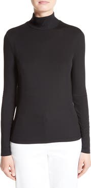 ST. JOHN Nuda Fine Jersey Turtleneck Top