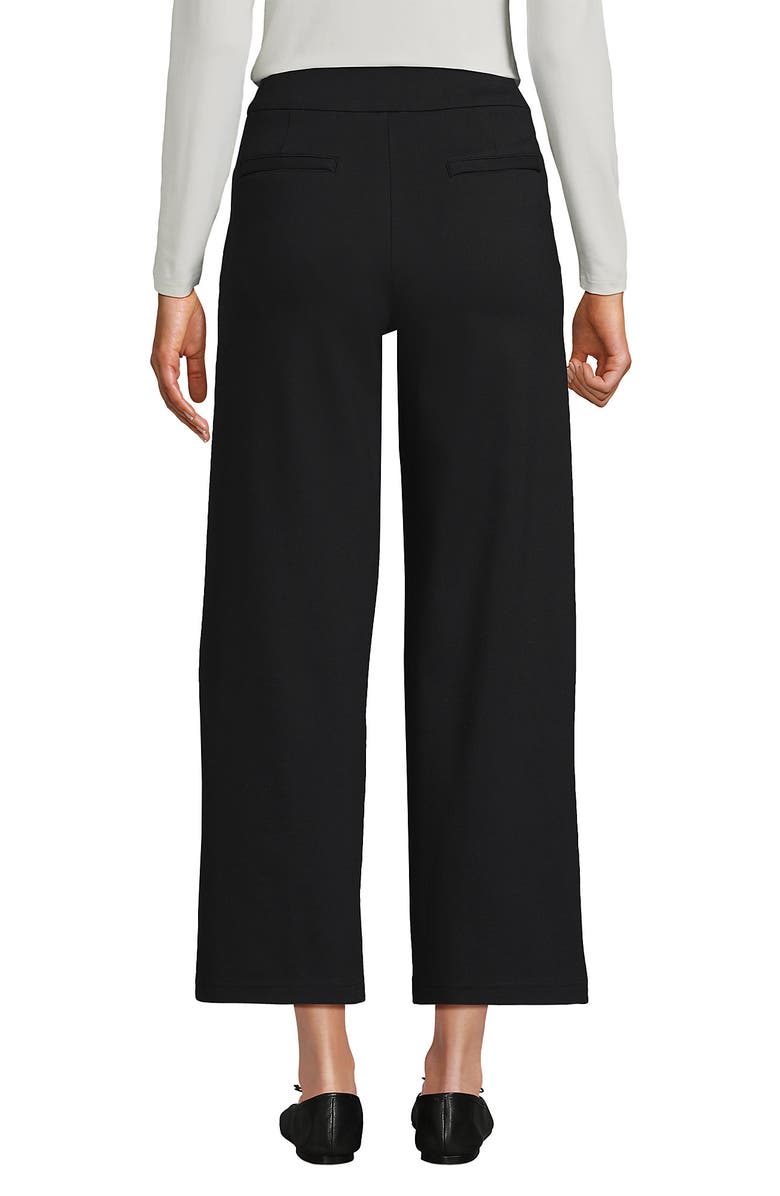 Lands' End Ponte High Rise Straight Leg Crop Pants, Alternate, color, 