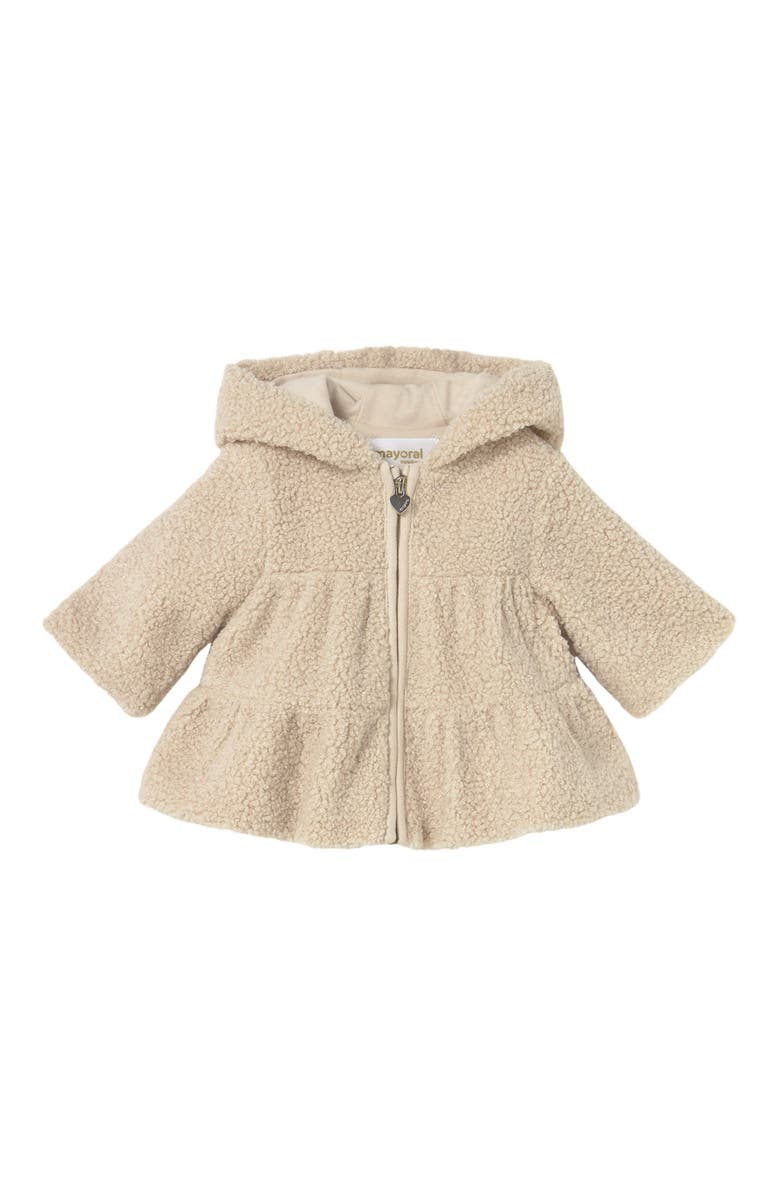 Mayoral Zip Sweatshirt, Main, color, Cream