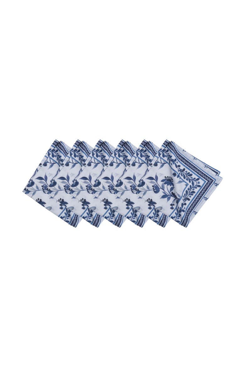 Maryfrances Set of 6 Cloth Napkins, Main, color, Blue