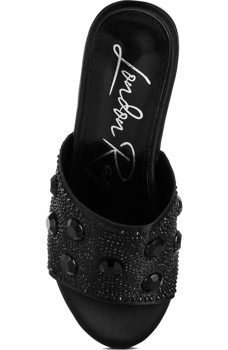 LONDON RAG Meta Charts Wedge Sandal, Alternate, color, Black