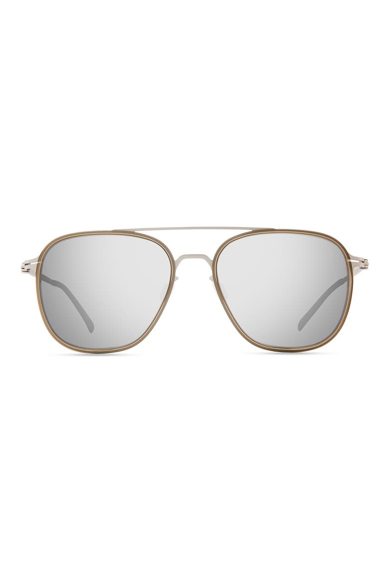 Aviator Sunglasses, Main, color, LIGHT GREY SILVER