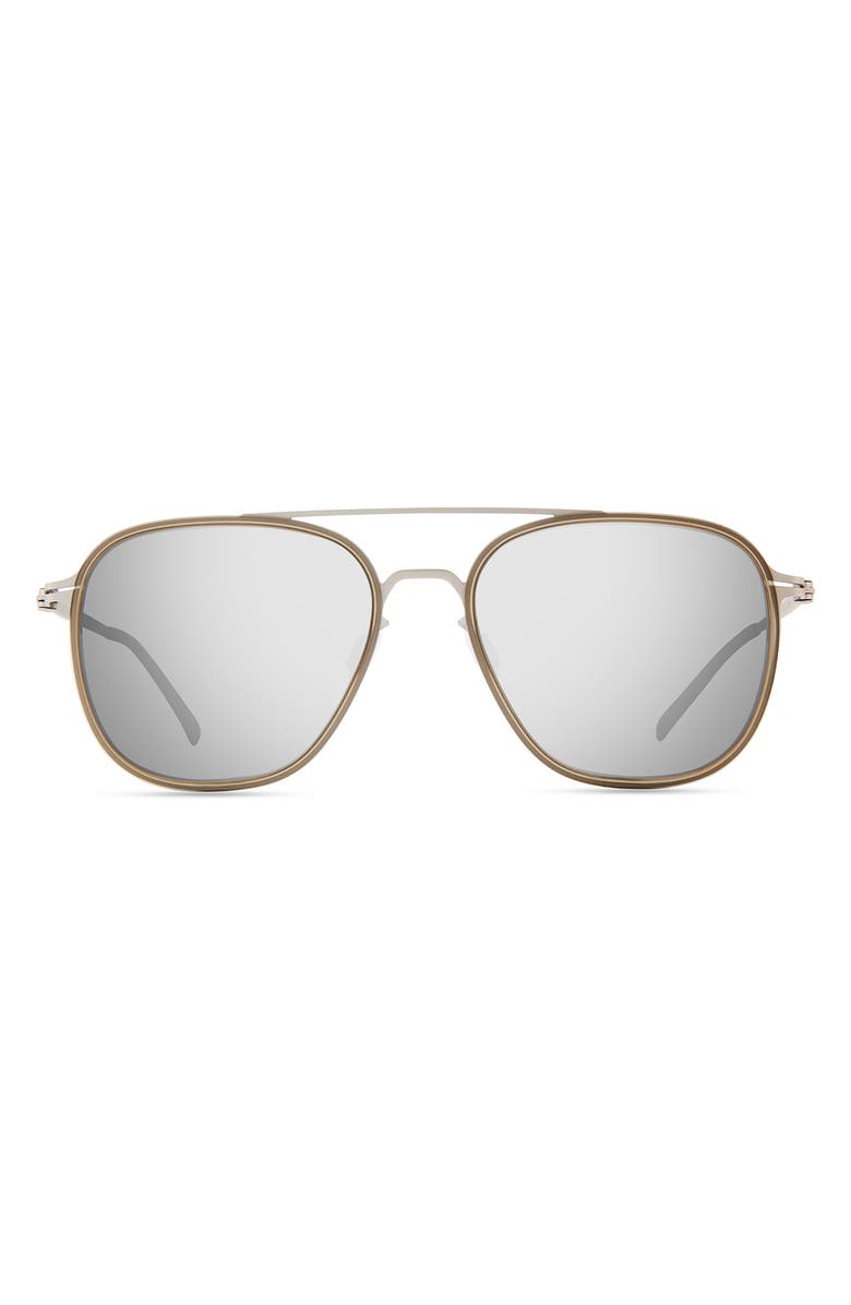 Modo Aviator Sunglasses, Main, color, Light Grey Silver