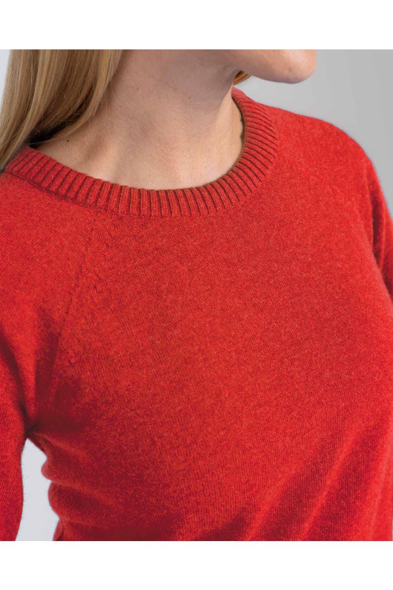 Crew Neck Knitted Dress, Alternate, color, Vermillion