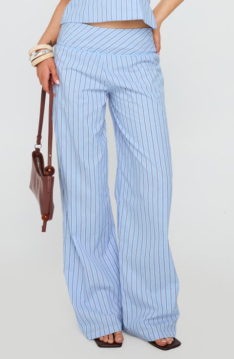 Sofea Stripe Wide Leg Pants