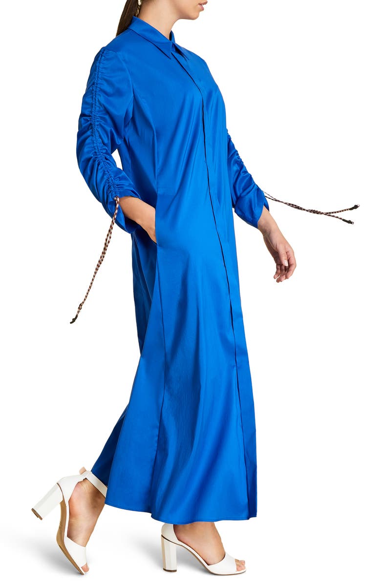 Marina Rinaldi Dondolo Long Sleeve Maxi Shirtdress, Alternate, color, 
